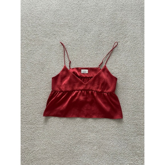 Aritzia Tops - Aritzia Wilfred Lover Satin Camisole size XS in Red